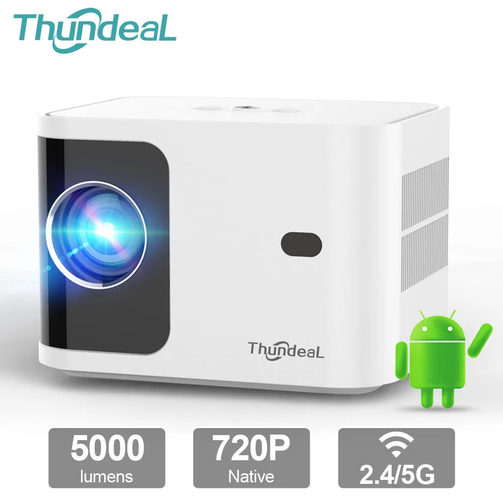 ThundeaL HD ミニプロジェクター TD91 フル HD 1080P 4K ビデオ 5G WIFI Android ポータブルプロジェクター TD91W ホームシアターシネマビーマー